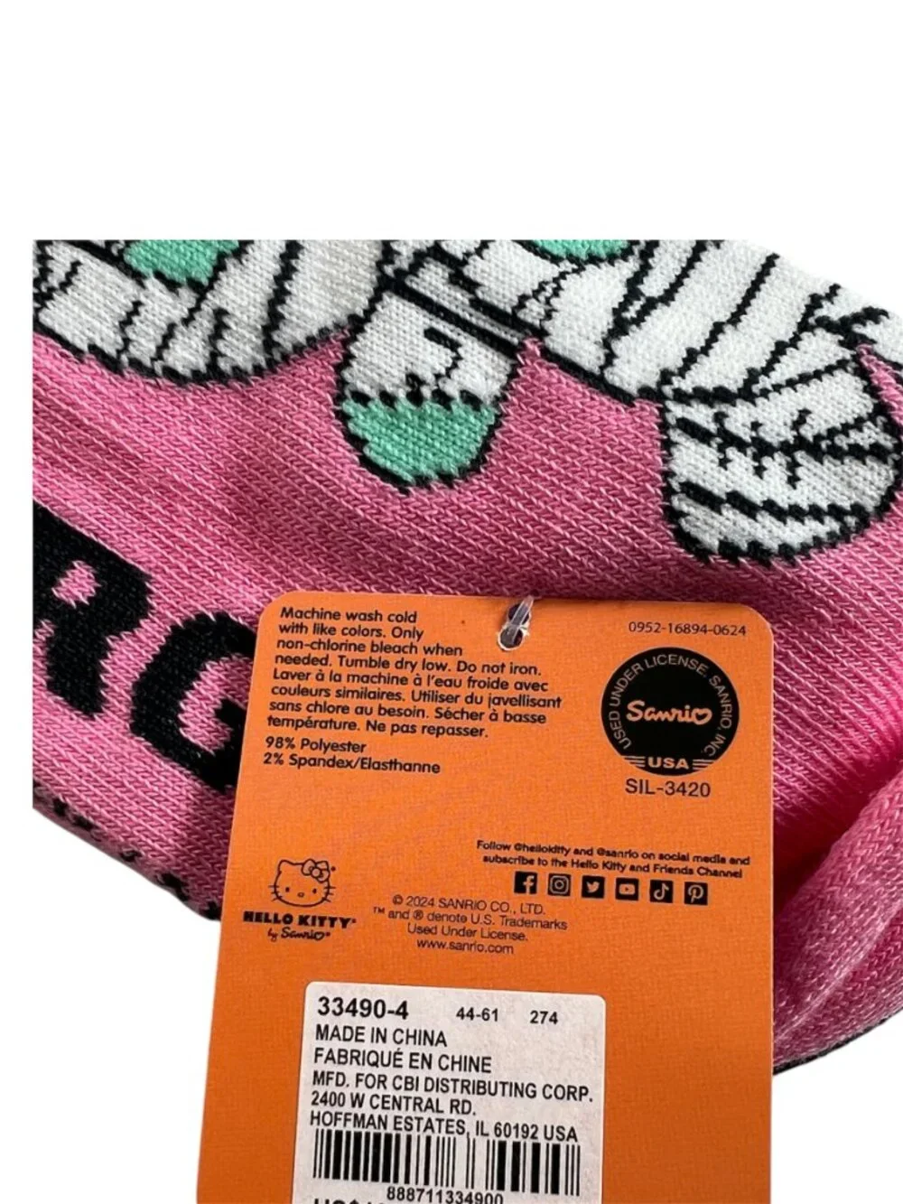 Hello Kitty Halloween No Show Socks New